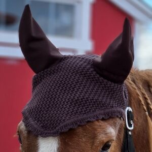 Brown Fly Bonnet Horse Size